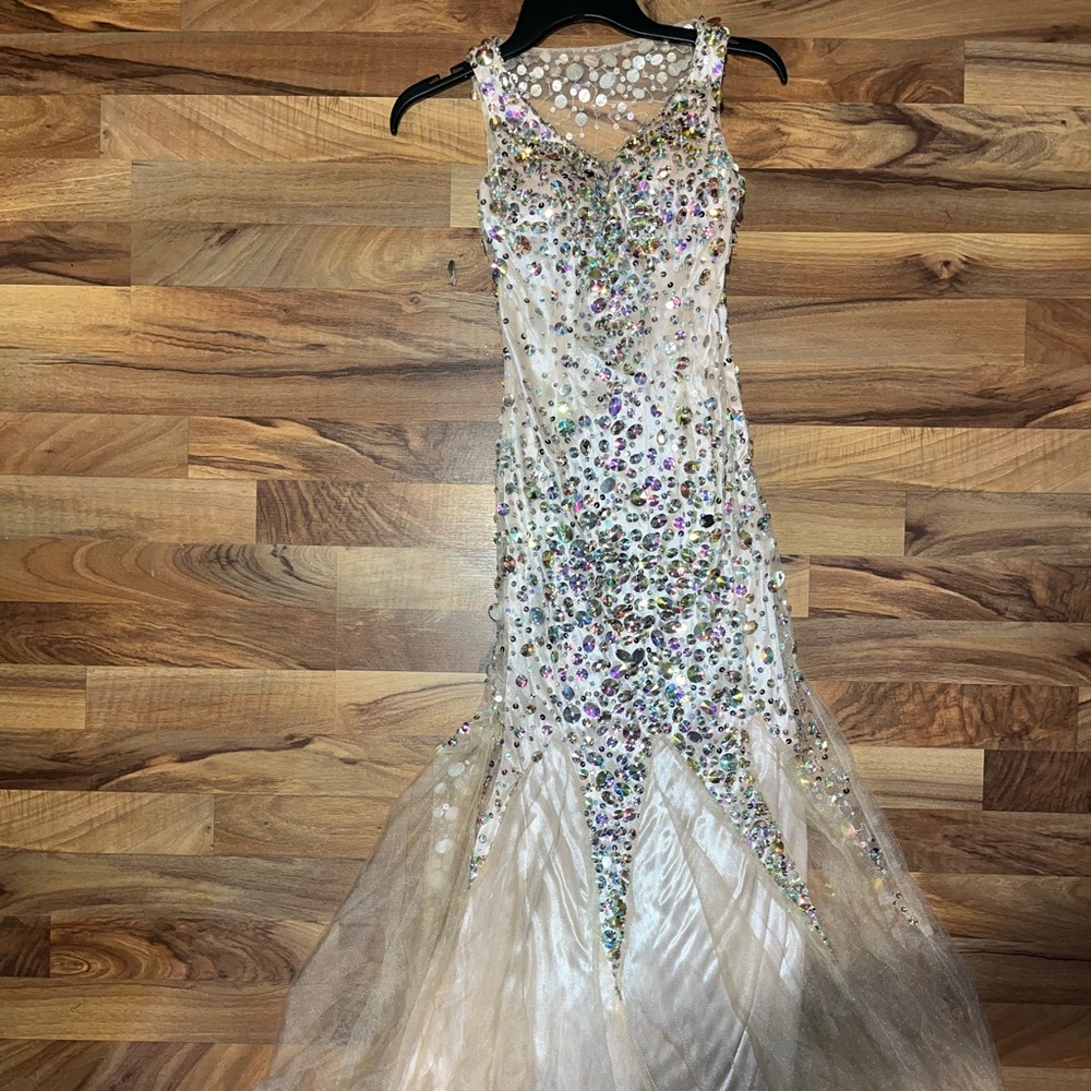 Gold prom dress